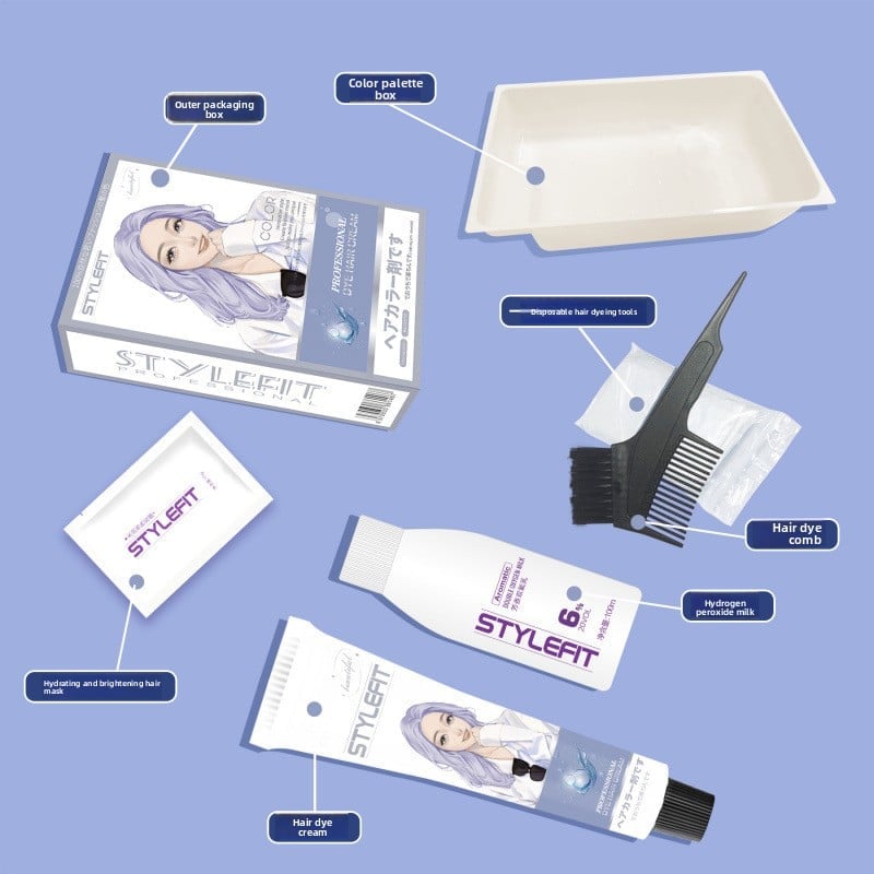Ammonia-Free Plant-Based Hair Dye Cream for Gray Hair Coverage