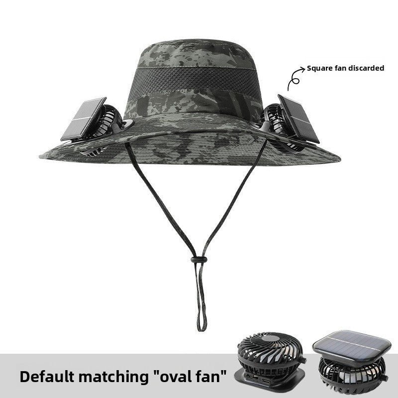 Solar fan cap