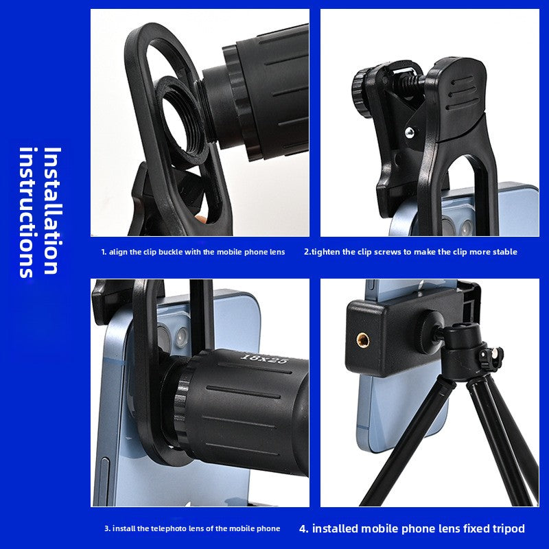 Outdoor 18x25 high-definition mobile phone lens