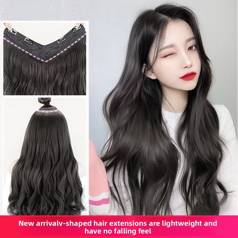 V-Shaped Fluffy Synthetic Hair Wig ? Straight/Curly (50cm/60cm)