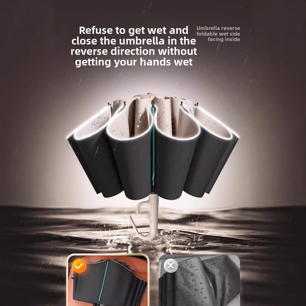 Fully automatic reverse buckle umbrella