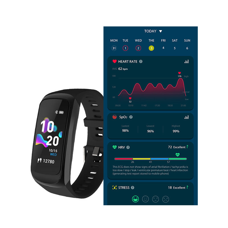 Smart Watch with Heart Rate Blood Pressure Blood Oxygen Monitoring