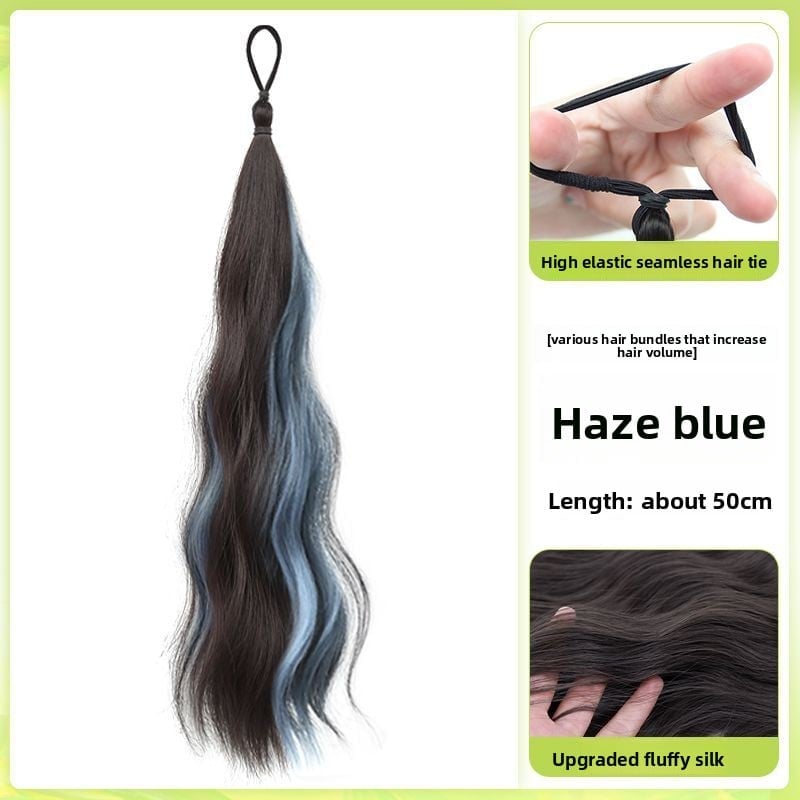 Colorful Hand-Woven Synthetic Hair Ponytail Bundles for Volume & Styling