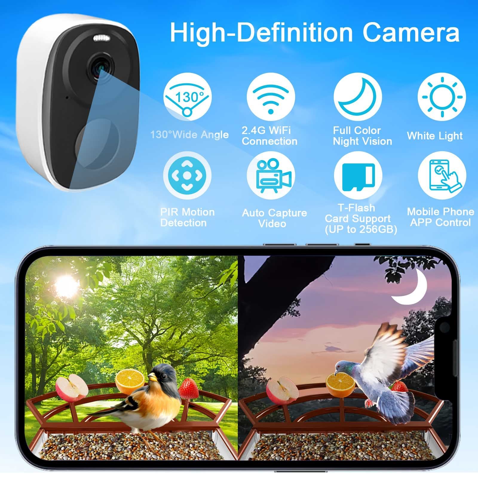 Smart Solar Bird Feeder with Camera