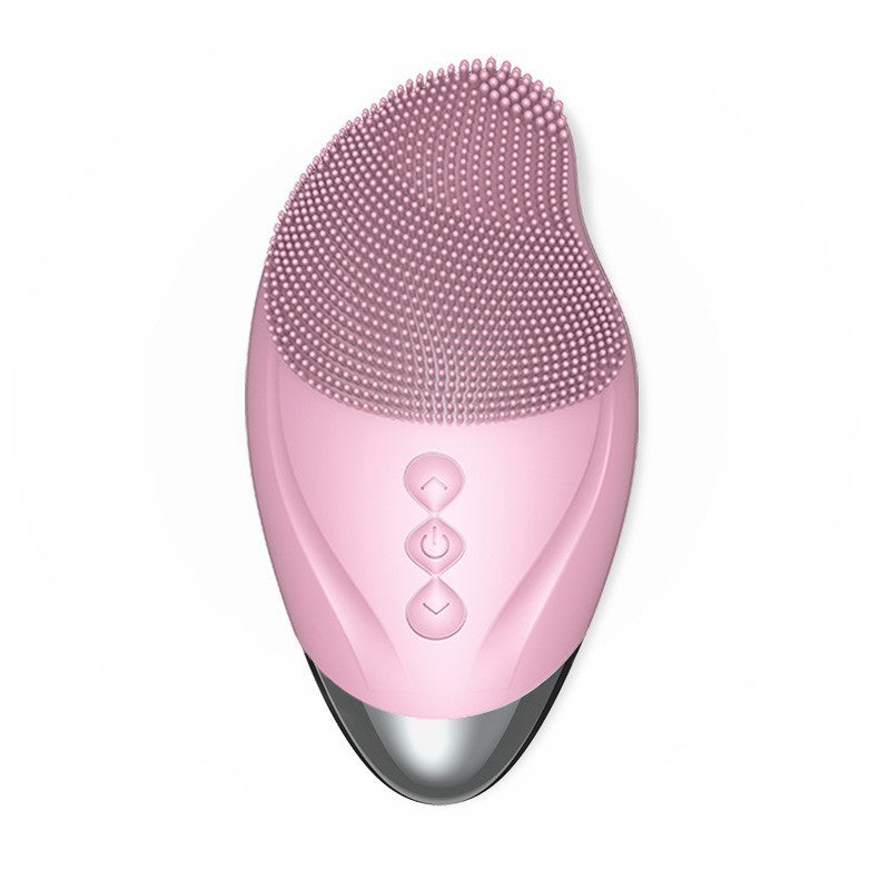 USB Rechargeable Ultrasonic Facial Cleanser with Silicone Brush