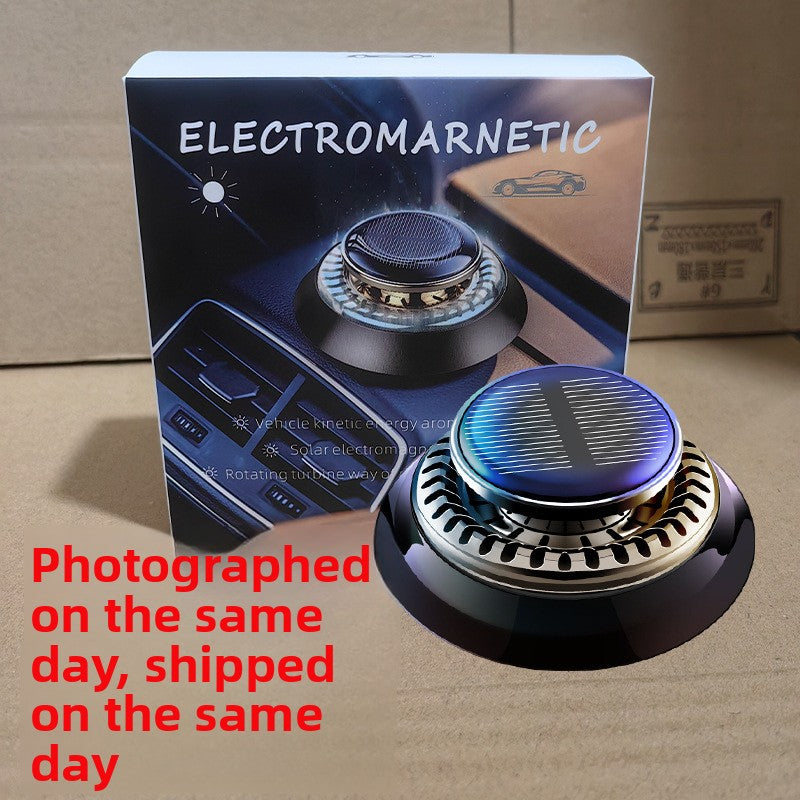 Solar-powered car aroma diffuser