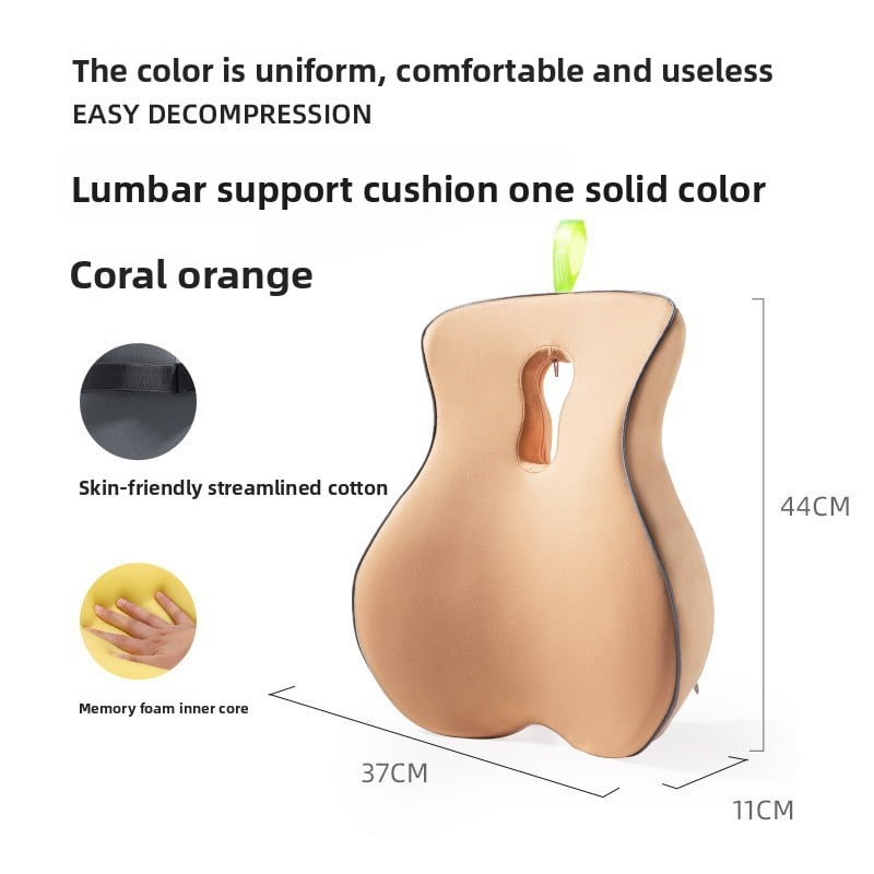 Ergonomic Memory Foam Back Support Cushion for Office Chair