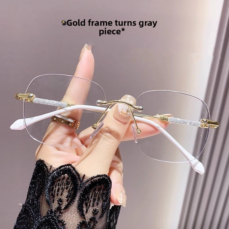 Photosensitive color-changing framed glasses