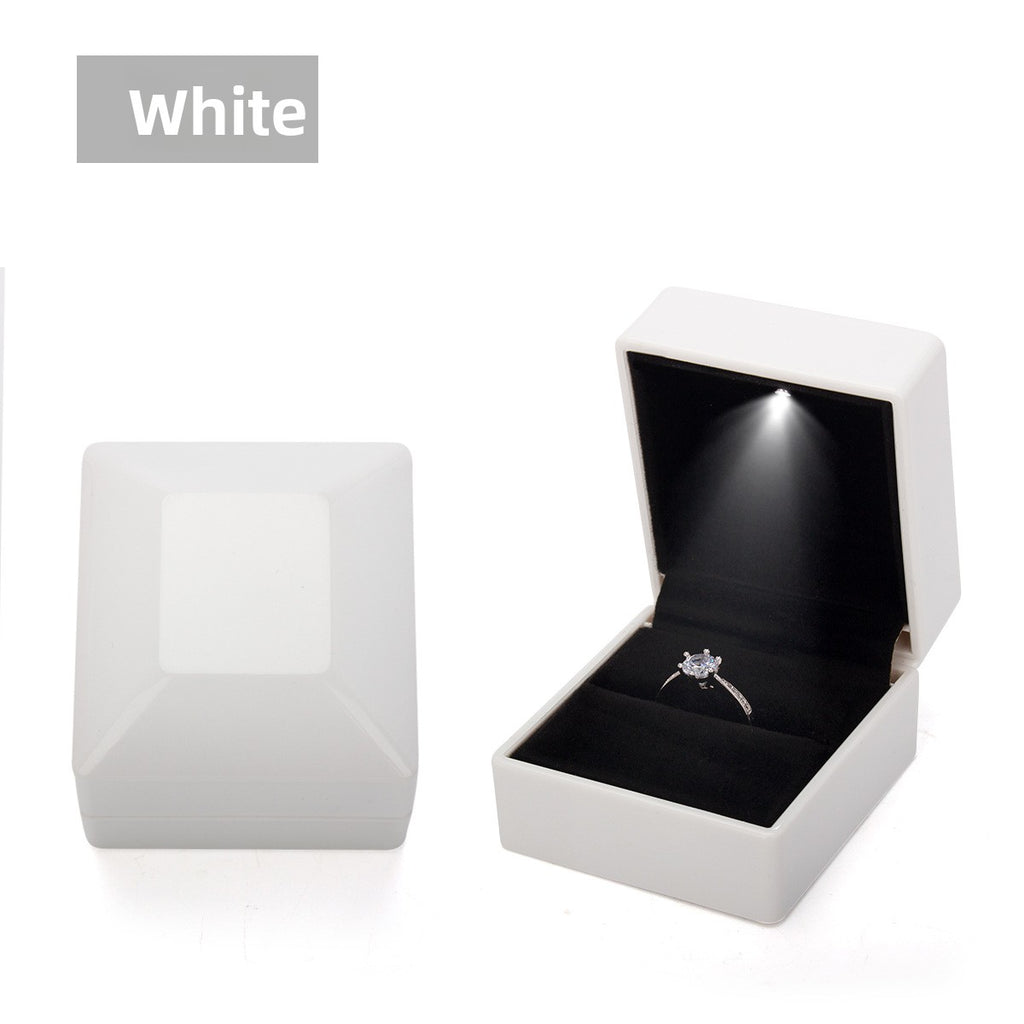 Led Light Jewelry Box Spray Paint High-End Jewelry Bracelet Box Ring Box Necklace Box Bracelet Jewelry Box