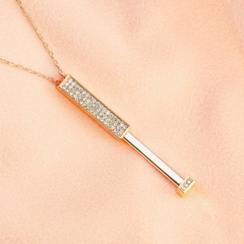 Copper-Plated Diamond Necklace