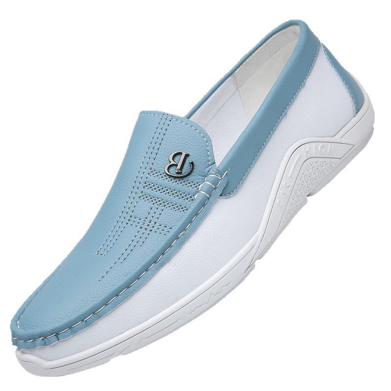 Casual Men's Leather Loafers Slip-On Breathable Driving Shoes