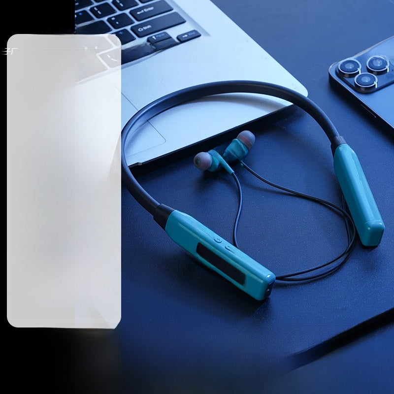 Digital Display Noise Reduction Bluetooth Neckband Headset