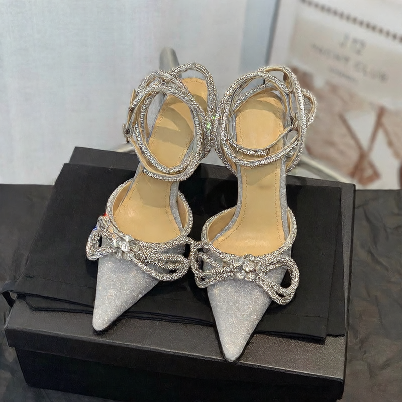 Baotou High Heel Pointed Toe Sandals