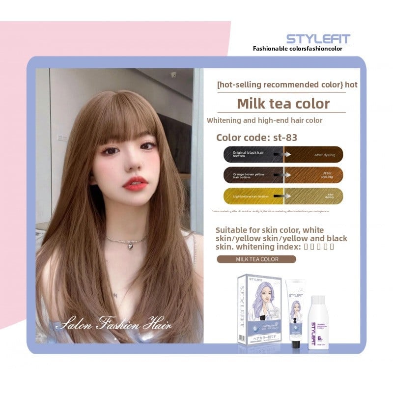 Ammonia-Free Plant-Based Hair Dye Cream for Gray Hair Coverage