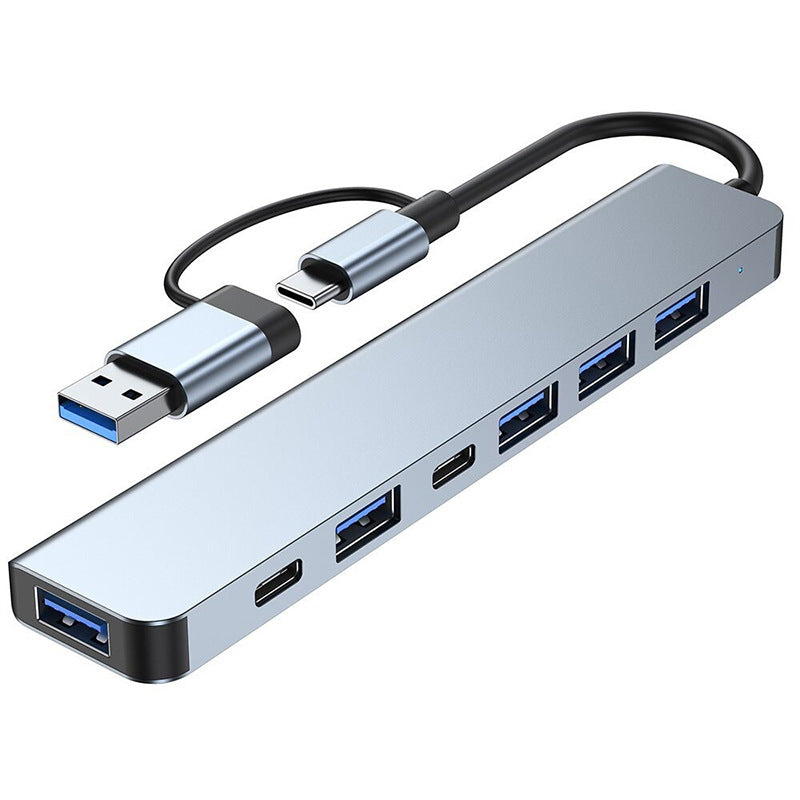Dual-head USB Type-C Hub with 7-in-1 Ports