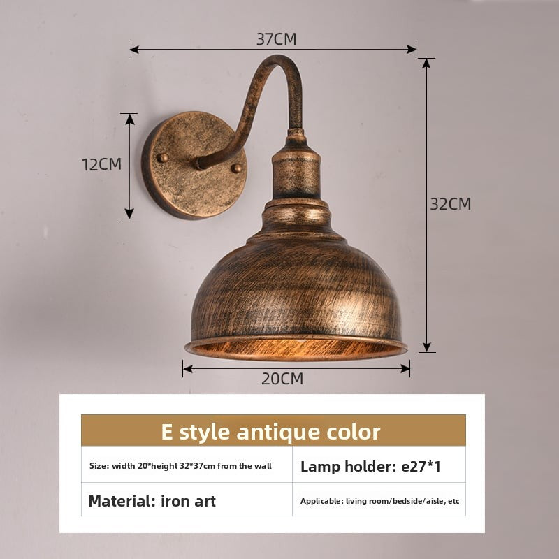 American style loft Industrial Wind bedside wall lamp Villa courtyard outdoor wall lamp restaurant bar decorative lighting fixtures
