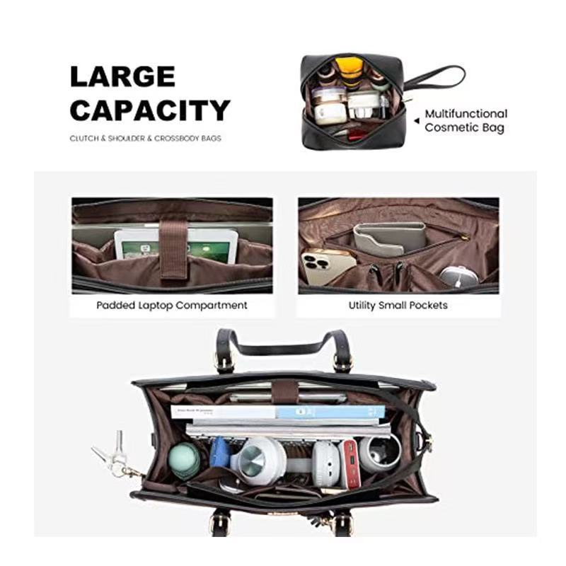 Fashion PU Leather Laptop Shoulder Bag