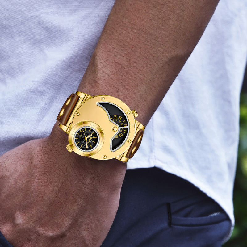 New Golden Dial Men's Multifunctional Watch