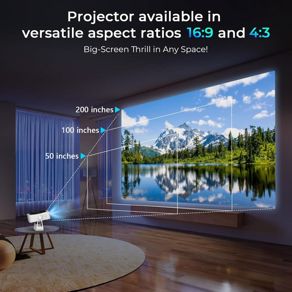 Smart WiFi Android Projector with 1080P HD