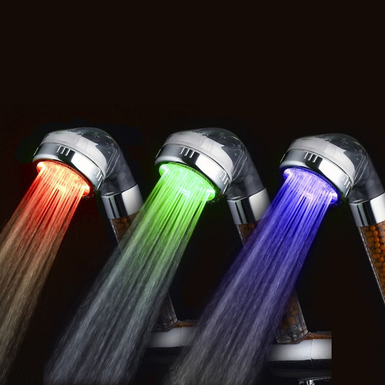 LED Temperature Control Color Changing Water Saving Shower Head