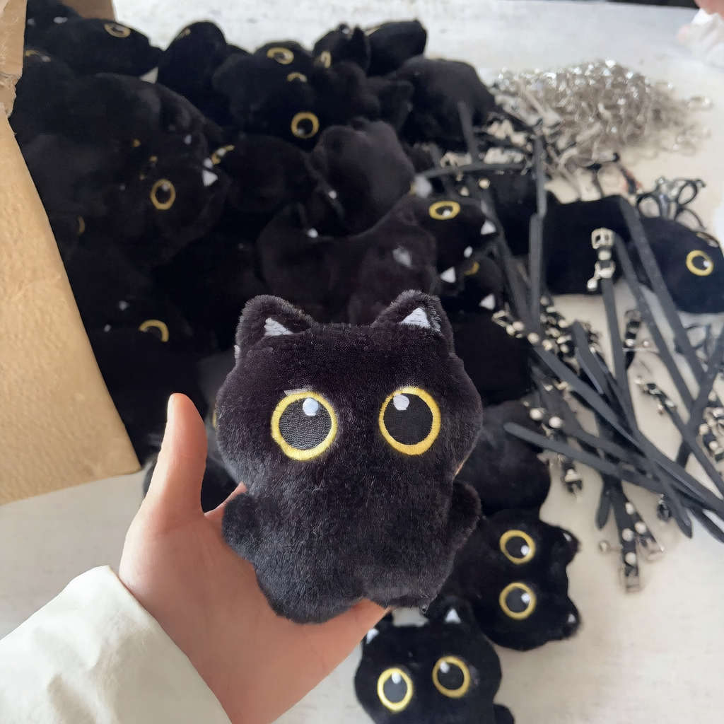 Black Cat Doll Plush Doll Pendant Cute Cat Baby Bag Pendant Couple Gift