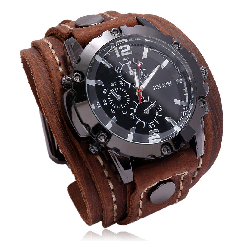 Punk Vintage Leather Strap Watch