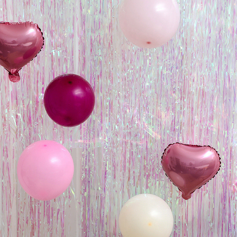 Candy-colored rain curtain party decoration