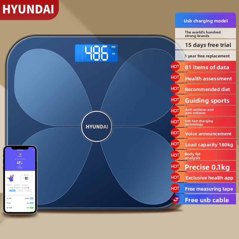 Bluetooth smart body weight and body fat scale