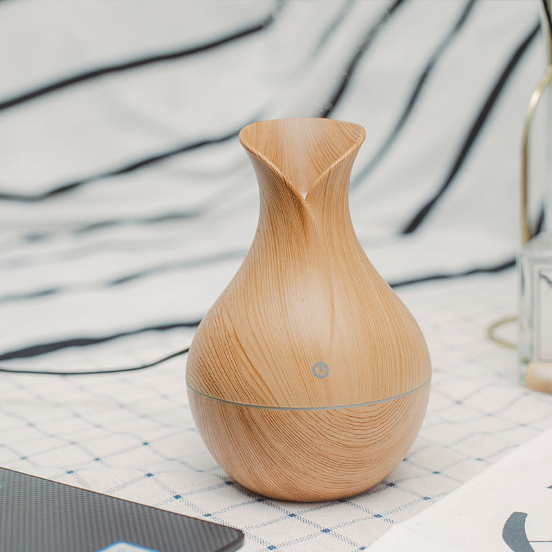 Wood Grain Ultrasonic Humidifier with Night Light