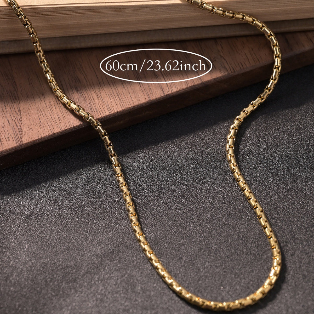 Fashionable stainless steel thick necklace and twisted long necklace