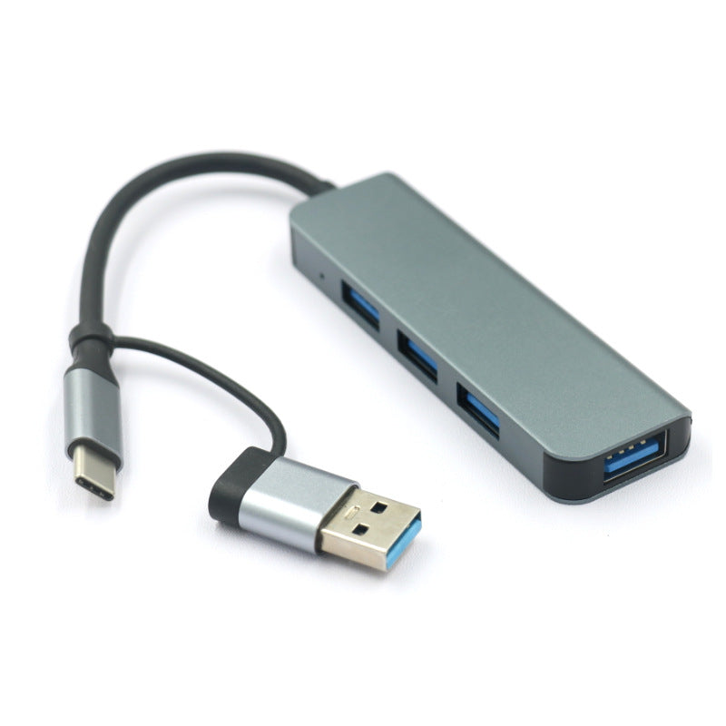 Dual-head USB Type-C Hub with 7-in-1 Ports