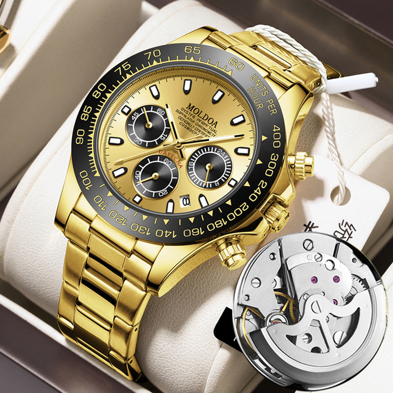 Mens Calendar Waterproof Watch with Luminous Feature