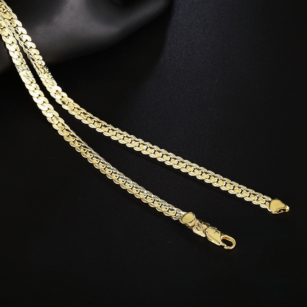 Gold Plated Geometric Necklace 18K Finish