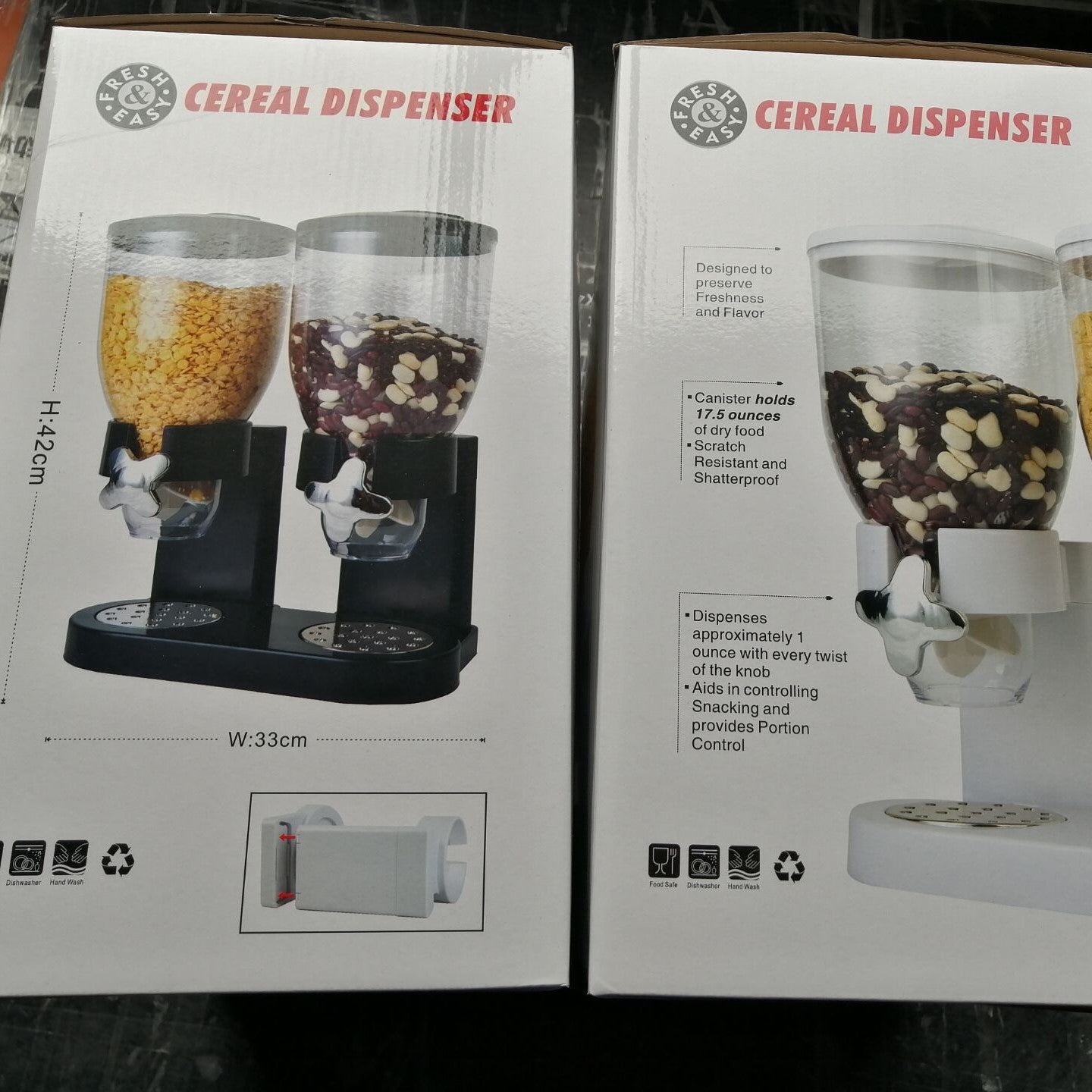 Double-Head 3.5L Plastic Cereal Dispenser