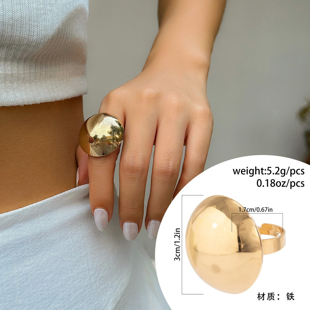 Joint ring with exaggerated opening set ring