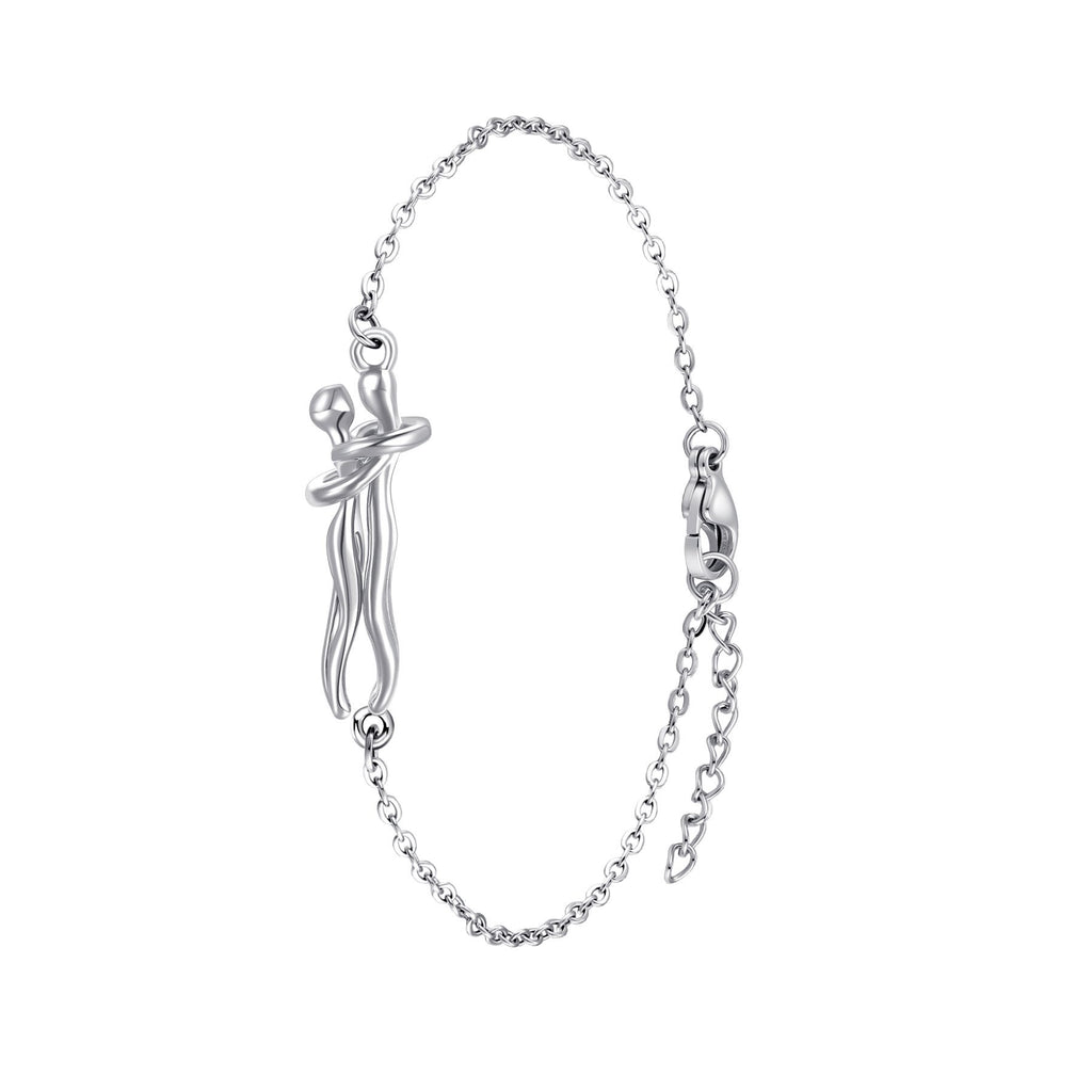 Couple Embrace Pendant Necklace