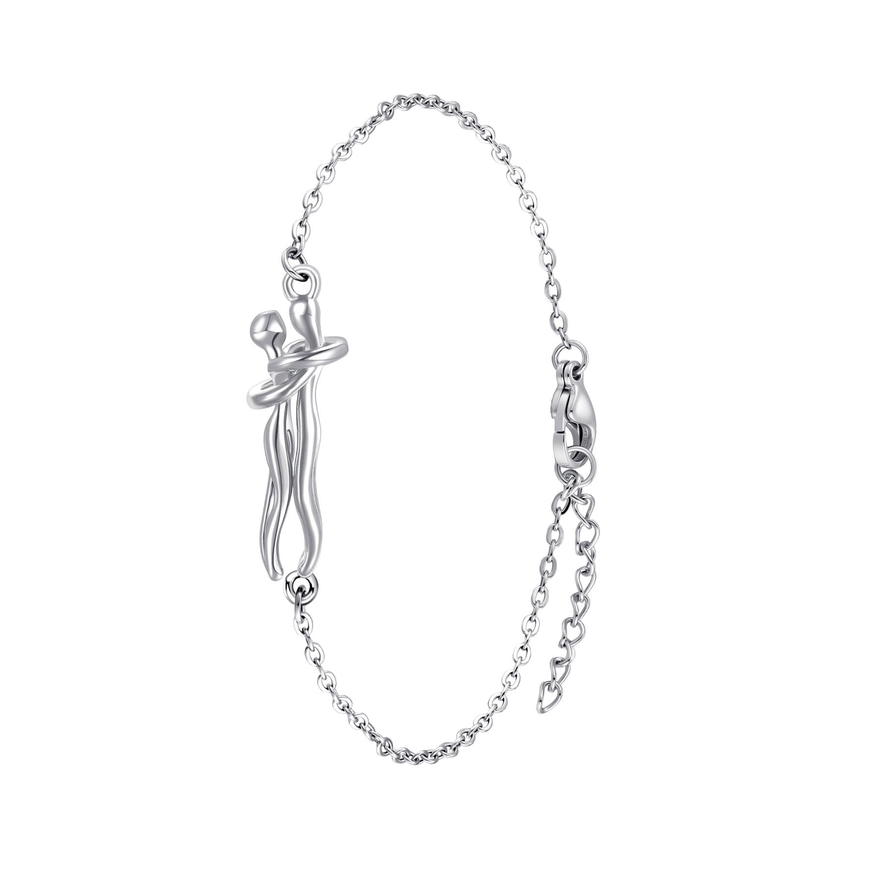 Couple Embrace Pendant Necklace