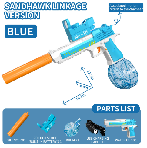 Cross-border electric Glock water gun children's toys large capacity burst water gun beach summer Amazon wholesale