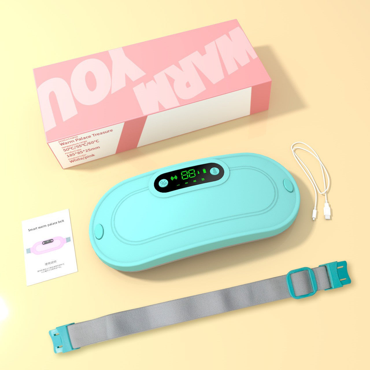 Massage warm uterus with vibration hot compress Abdominal massage device