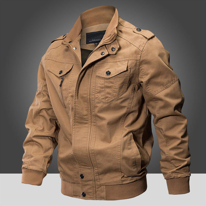 Men's Fleece-Lined Military Style Jacket