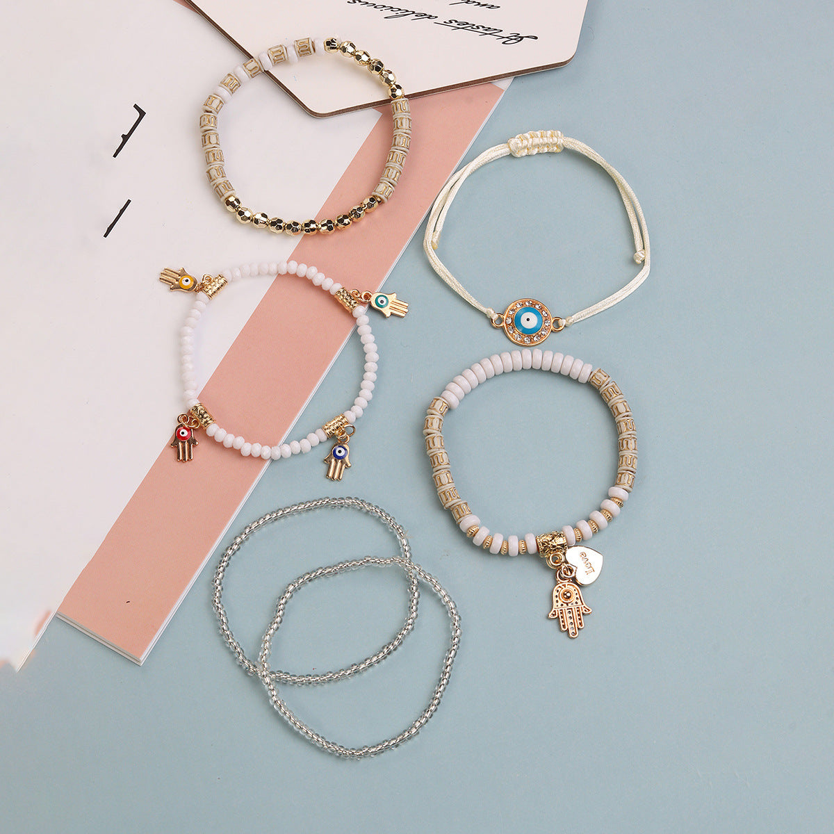 Adjustable woven rope bracelet