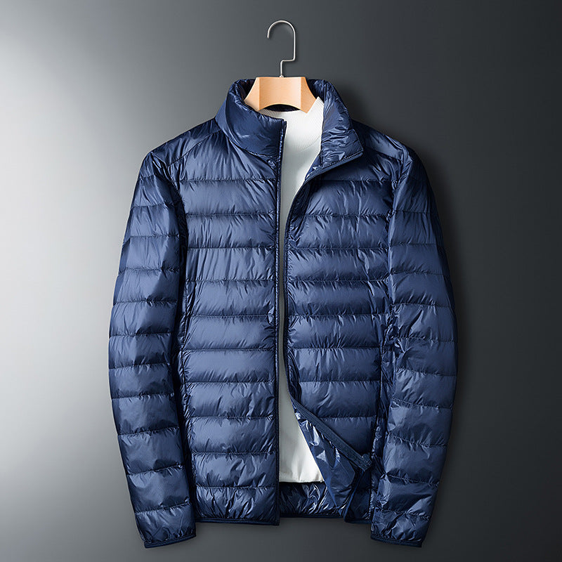Lightweight white duck down jacket