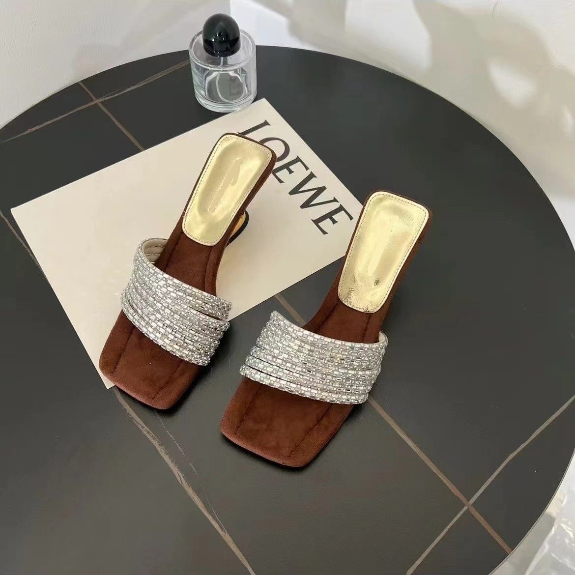 French Style Rhinestone Sandals for Women