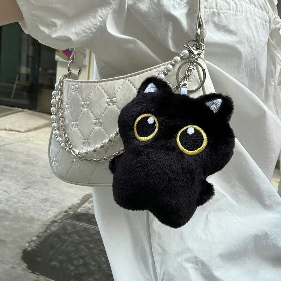 Black Cat Doll Plush Doll Pendant Cute Cat Baby Bag Pendant Couple Gift