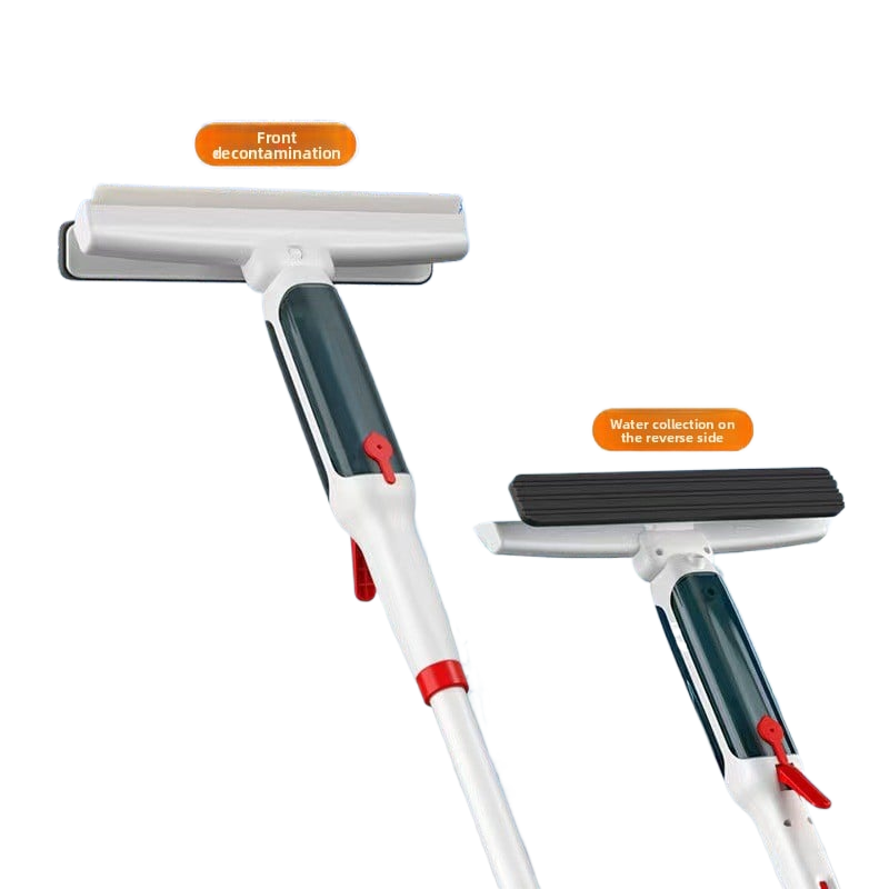 Adjustable Window Cleaning Tool with Scrubbing Cloths for High-rise Glass