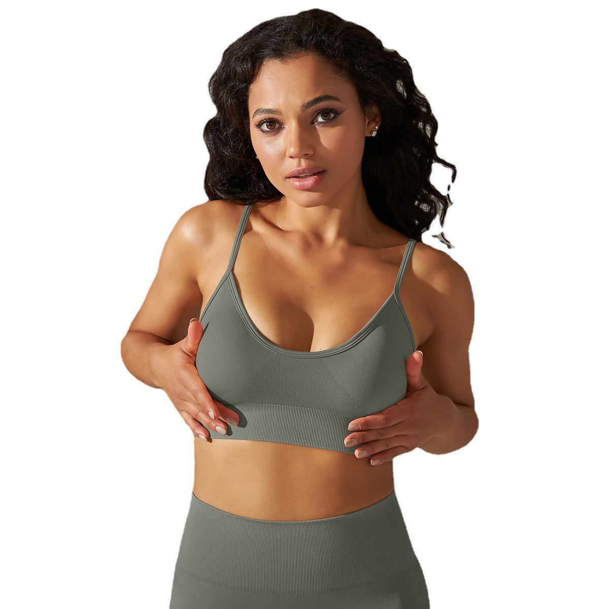 Seamless Wire-Free Sports Bra for Running Fitness Yoga
