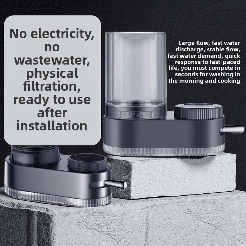 Household kitchen tap water filter