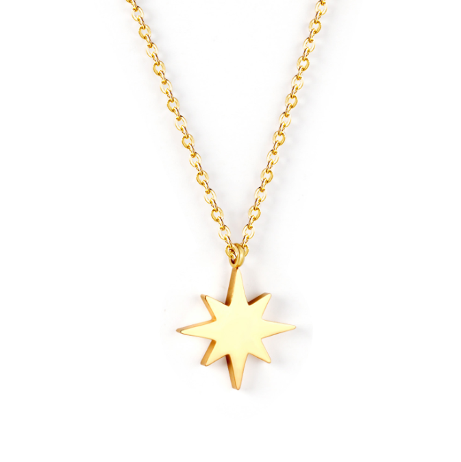 Geometric Electroplated Stainless Steel Necklace