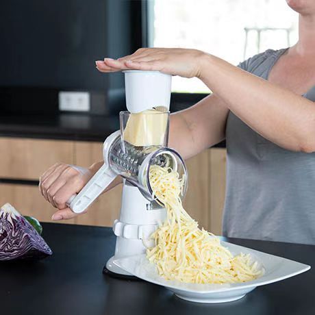 Multifunctional Hand-Cranked Vegetable Slicer with Grater