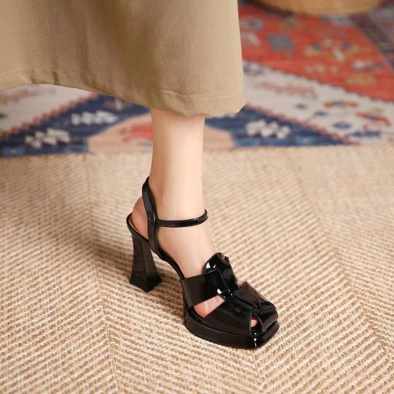 Sandals, cage shoes, Roman single shoes, hollowed-out fashionable stilettos